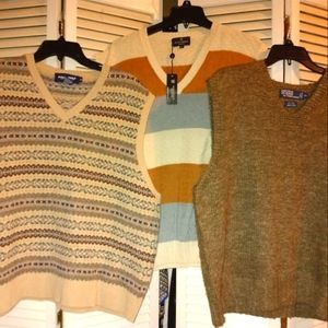Ralph Lauren and Hickey Freeman sweater vests